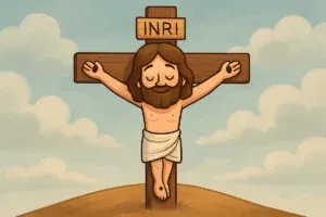 Jesus on the cross showing love